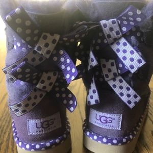 Purple polka dot Uggs